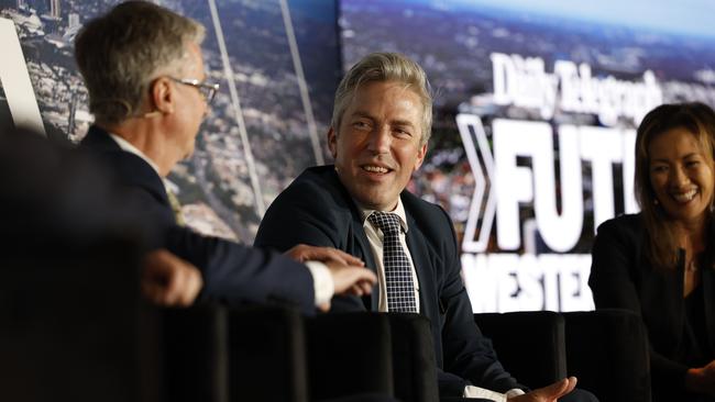 Professor Andy Marks, Executive Director, Centre for Western Sydney speaking at the 2024 Future Western Sydney event at Rosehill Gardens. Picture: Richard Dobson