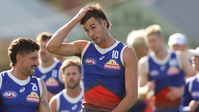 Sam Darcy is in for the Bulldogs. Picture: Daniel Pockett/Getty Images