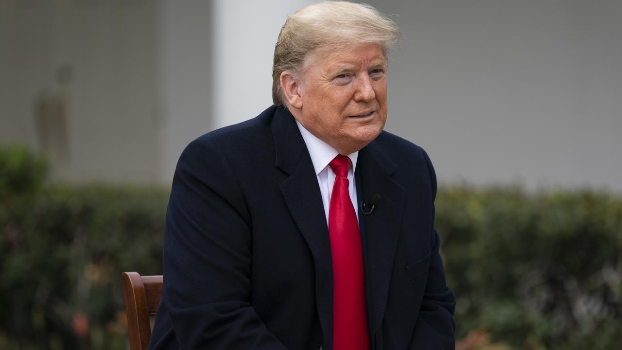 President Donald Trump listens to a question during a Fox News virtual town hall with members of the coronavirus task force.