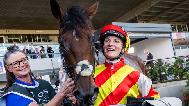 Jamie Kah achieved her dream of winning a Group 1 in South Australia with Coco Sun in the SA Derby. Picture: Tom Huntley