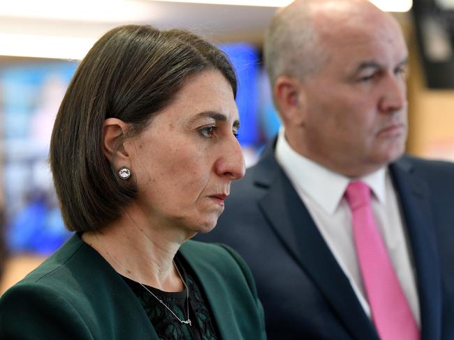 Premier Gladys Berejiklian (left) made her feelings clear. Picture: Bianca De Marchi/AAP Image