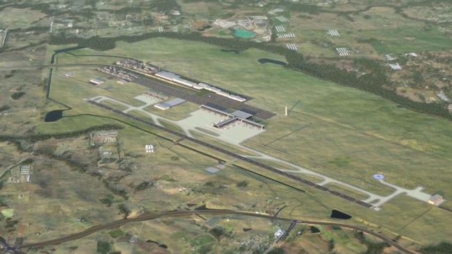 An artist’s impression of Badgerys Creek Airport.