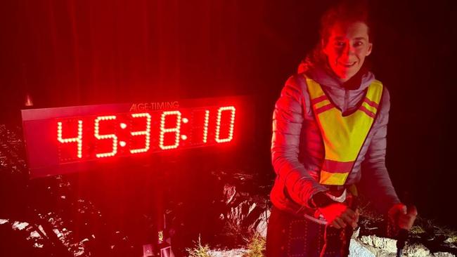 Crossing the Coast to Kosci finish line is a moment the 31-year-old will never forget. Image: Supplied