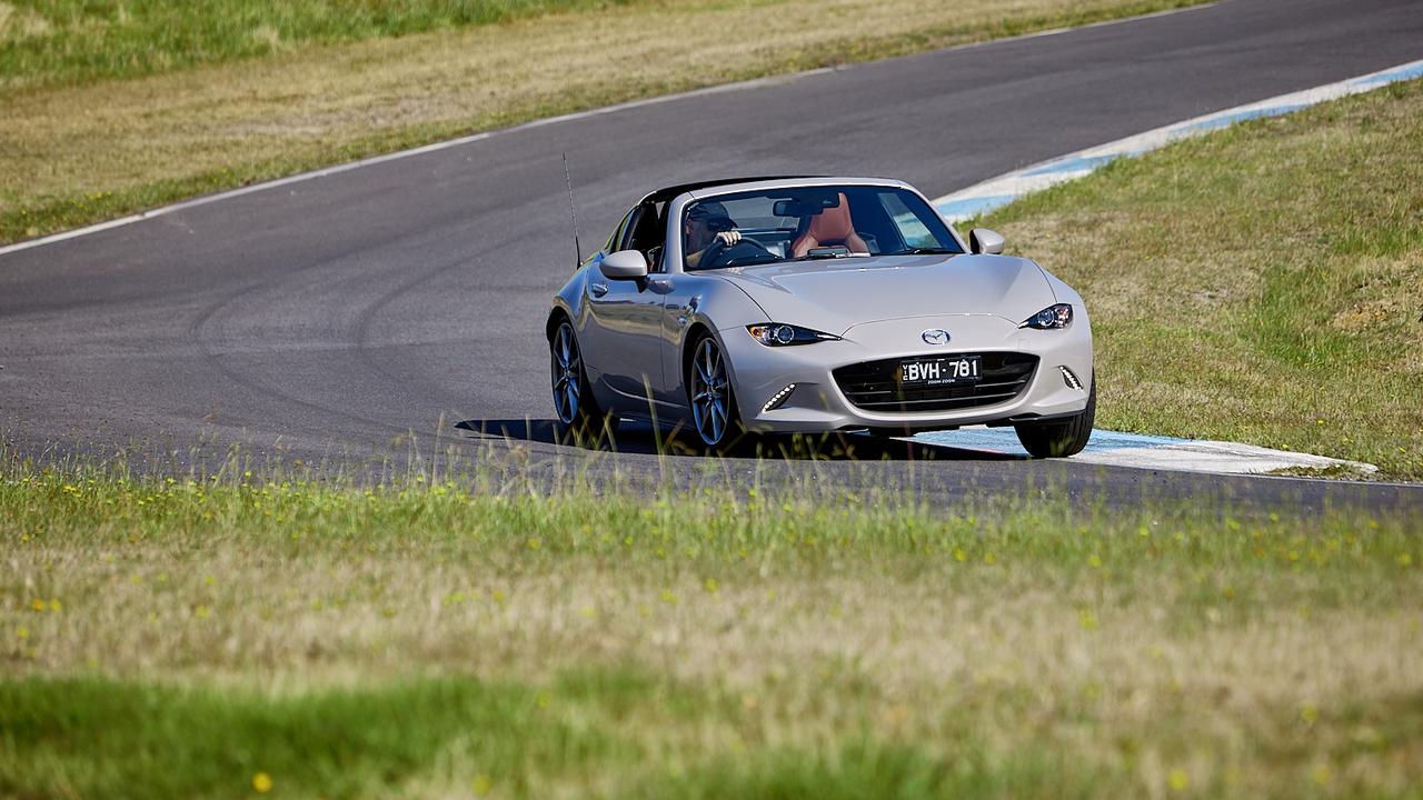 The MX-5’s soft suspension communicates clearly with its driver.