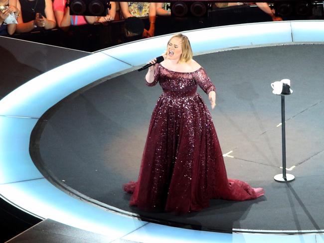 Adele in concert in Brisbane, at the Gabba - Picture: Steve Pohlner