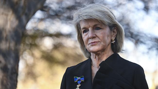 Julie Bishop wants fighting to cease ‘so we can focus our attention and resources and effort on assisting those people in desperate need’. Picture: NewsWire / Martin Ollman