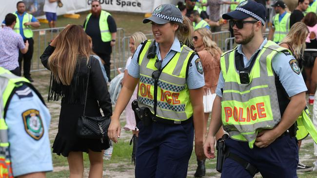 There is a large police presence at many music festivals. Picture: David Swift.