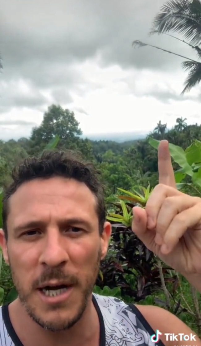 He said he was one minute away from a rainforest and the water comes through a tiny plastic pipe which constantly leaks rain water.