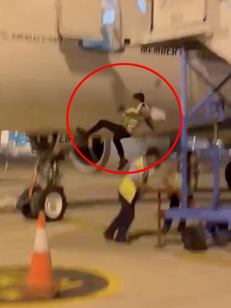 He plunged to the tarmac and suffered several injuries. Picture: Jam Press