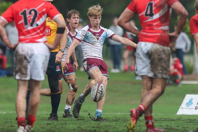 TAS First XV rugby union between Ormiston College and St Paul's College. Played at Ormiston college, Ormiston. Photography by Stephen Archer