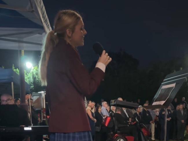 WATCH: ‘Not a dry eye’: Young student stuns with Anzac Day performance