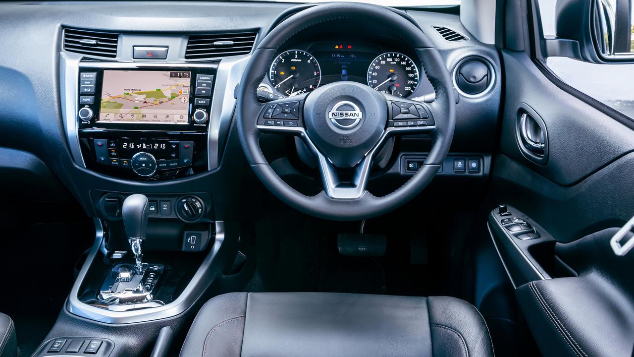 Add leather trim to the Nissan Navara ST-X package and it’s an extra $1000. Photo: Thomas Wielecki.