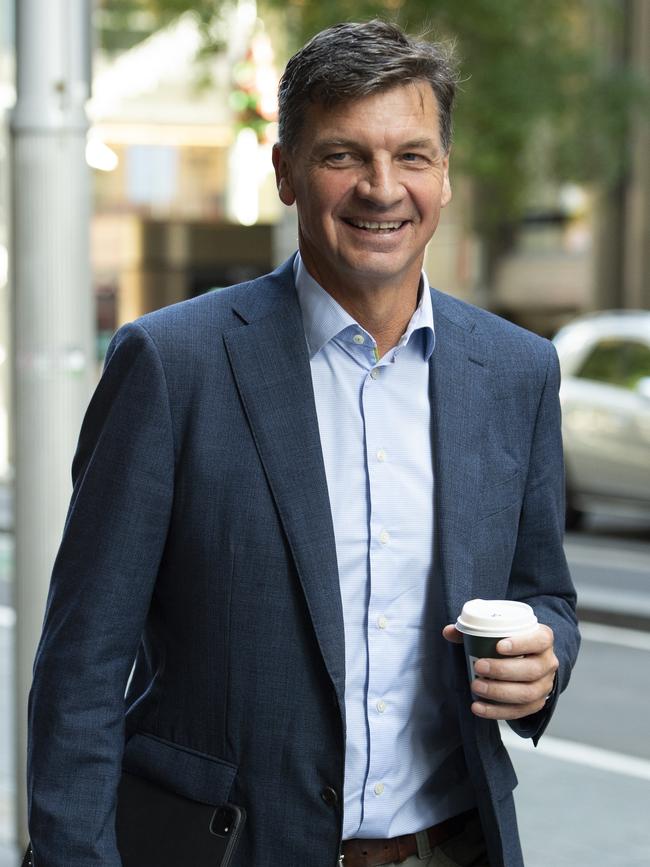 Federal MP Angus Taylor pictured arriving at the Fullerton Hotel. Preselection for Liberal senate seat vacated by Marise Payne. Picture: Monique Harmer