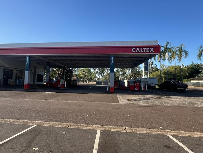 A fight broke out at a Malak service station on July 4. Picture: Harry Brill