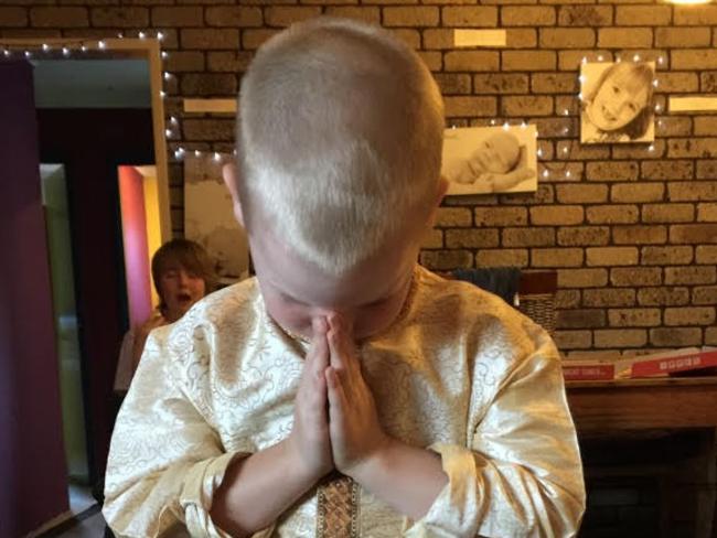 Six-year-old Oshin was diagnosed with cancer last year. Picture: GoFundMe