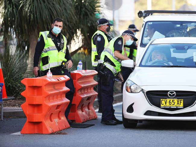 The Queensland-NSW border is currently shut due to the ongoing Delta outbreak in Greater Sydney. Picture: Nigel Hallett