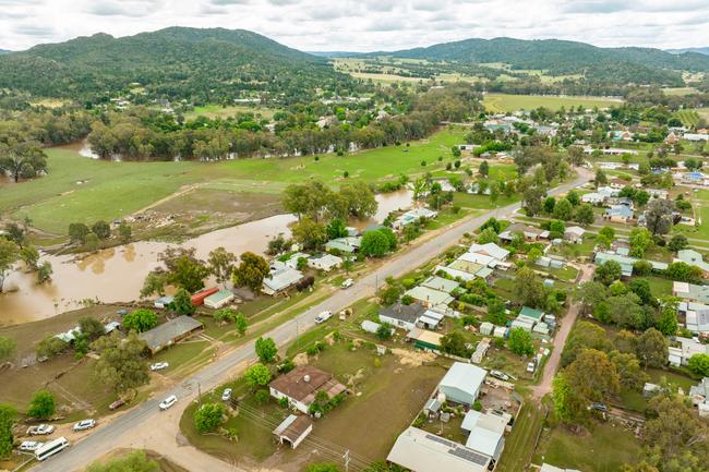 Huge storms late Sunday caused a massive flash flood in the middle of the night in Eugowra, with houses washed off their foundations, and cars and other items strewn though the town. Picture: Chris Watson/Farmpix Photography