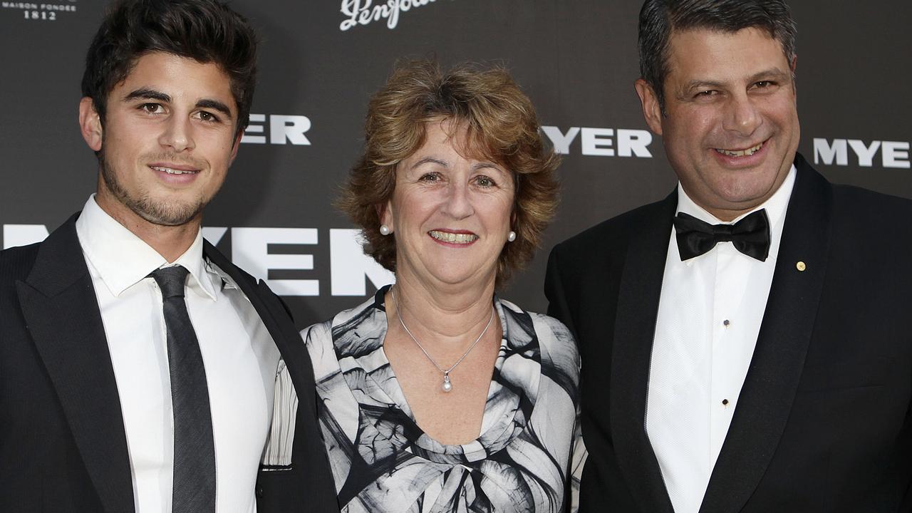 Nick Bracks with his parents, Terry, and former Victorian premier, Steve Bracks.