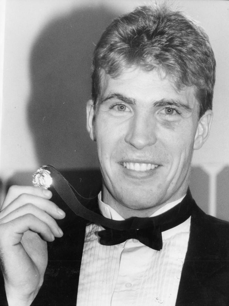 Demons champion Jim Stynes after winning the 1991 Brownlow Medal.