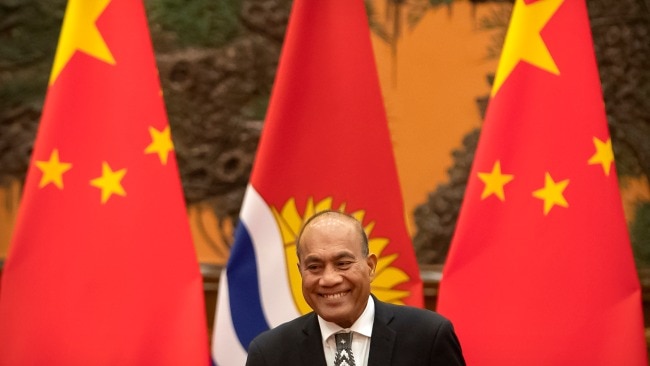 Kiribati President Taneti Maamau told the Pacific Islands Forum it would withdraw due to a number of issues that he believed had not been addressed. Picture: Mark Schiefelbein - Pool/Getty Images