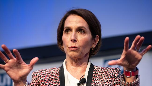 Virgin Australia CEO Jayne Hrdlicka was the guest speaker at the QUT Business Leaders Forum in Brisbane on Monday May 17, 2021. Picture: Supplied ,