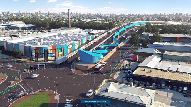 Artist impression of part of the Torrens to Darlington section of the North-South Corridor. Picture: Supplied