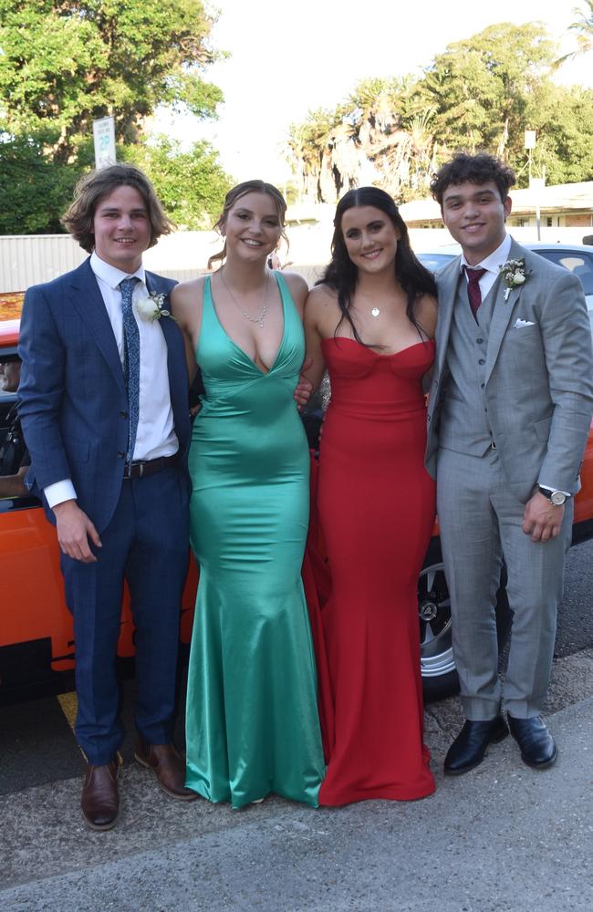 Harrison Reid, Keira Boeke, Ruby Stephenson and Brendan Steyn at the Sunshine Coast Grammar School formal on November 17. Picture: Sam Turner