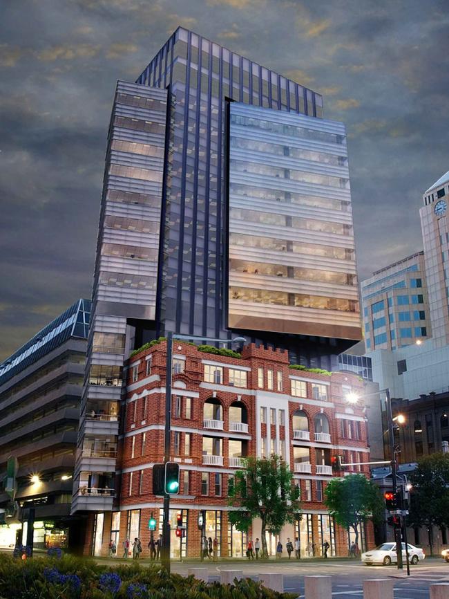 An artist impression of the Gawler Chambers office tower.