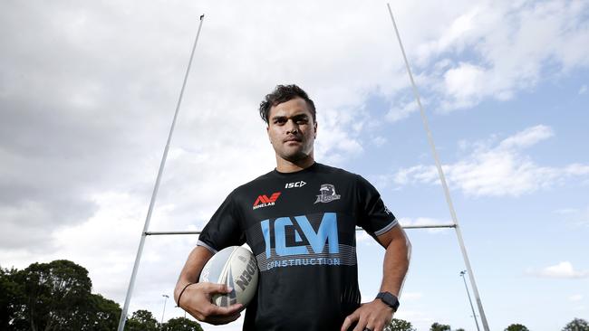 Karmichael Hunt at South’s Logan Rugby League club in Acacia Ridge. Picture: Josh Woning