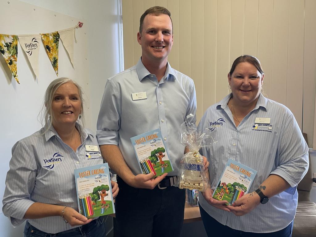 Angie Dingle, Jason Erbacher and Brenda Brown from CTC launched one of regional Queensland's biggest foster carer recruitment drives in Wondai last November.