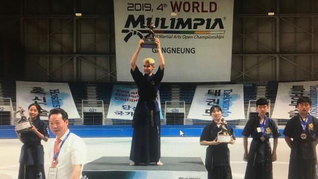 Blake Murray winning his first world title in South Korea.