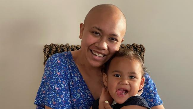 Ovarian cancer patient and educator Alisi Jack Kaufusi with her niece Alisi, who is named after her.