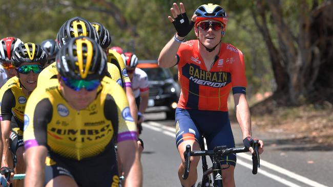 ADELAIDE, AUSTRALIA - JANUARY 15: Rohan Dennis of Australia and Team Bahrain-Merida / during the 21st Santos Tour Down Under 2019 , Stage 1 a 129km stage from Adelaide to Adelaide / TDU / on January 15, 2019 in Adelaide, Australia. (Photo by Tim de Waele/Getty Images)