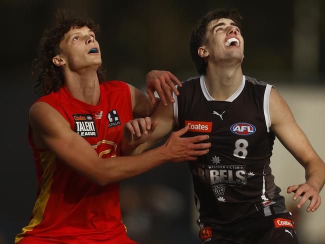 Jonty Faull (right) is working to overcome a back injury. Picture: Getty Images