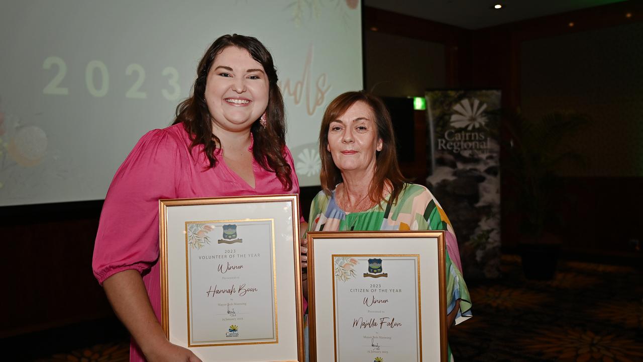 Hannah Boon, recipient of the 2023 Volunteer of the year award and Majella Fallon, recipient of the 2023 Citizen of the Year award. Picture Emily Barker.