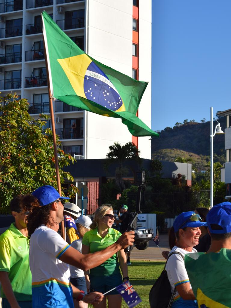 Parade of Nations at The Strand, Townsville for the 2024 World Triathlon Multisport Championships. Picture: Nikita McGuire