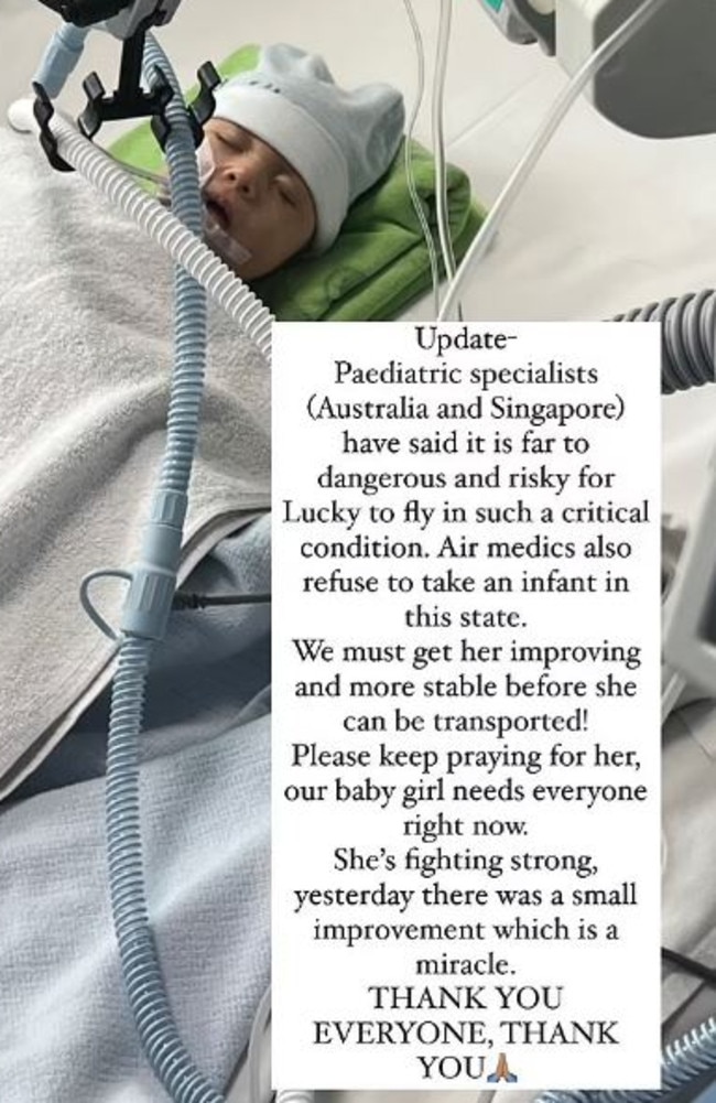 The mum offered a hopeful update on social media. Picture: Instagram / Honey Ahisma