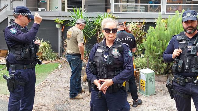 Police at Couran Cove Island Resort, South Stradbroke Island.