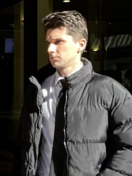 Luke Schofield leaving Downing Centre Local Court after being sentenced on Tuesday.