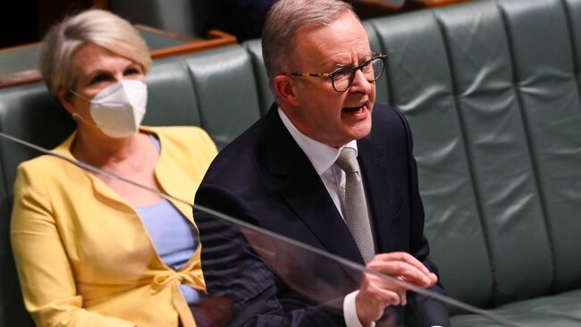 Mr Morrison and Mr Albanese take live questions from 100 undecided voters as chosen by Q&A Market Research. Picture: Martin Ollman/Getty Images