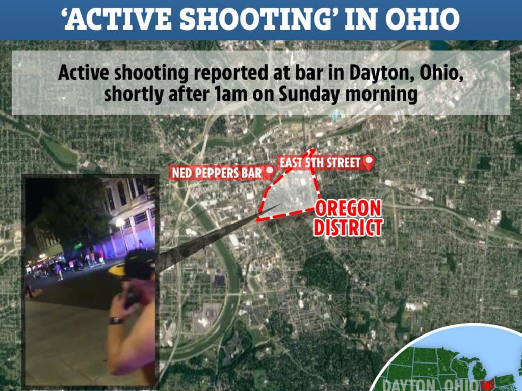 Ned Peppers Bar in Dayton, Ohio is the scene of the latest mass shooting in America.