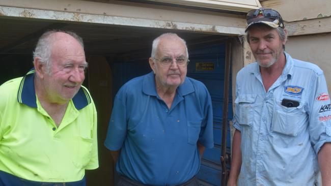 Tony Carini, Graham Duff and Darren Duff escaped their Casino Street Home on Monday Picture: Nicholas Rupolo.