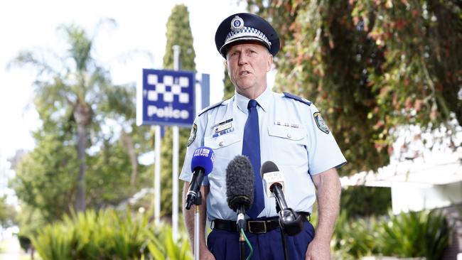 Assistant Commissioner Gavin Wood speaks on Tuesday. Picture: Richard Dobson