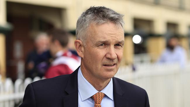 Trainer Matthew Smith prepares Headwall who is looking to maintain his unbeaten record in Saturday’s Midway at Randwick. Picture: Getty Images