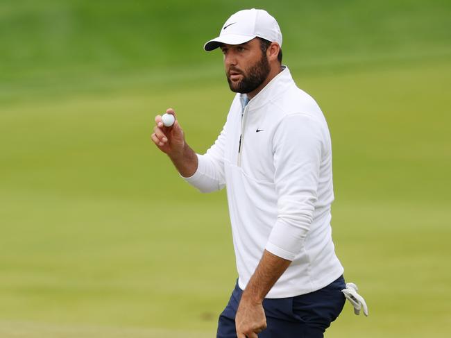 Scheffler during round two. Picture: Patrick Smith/Getty Images