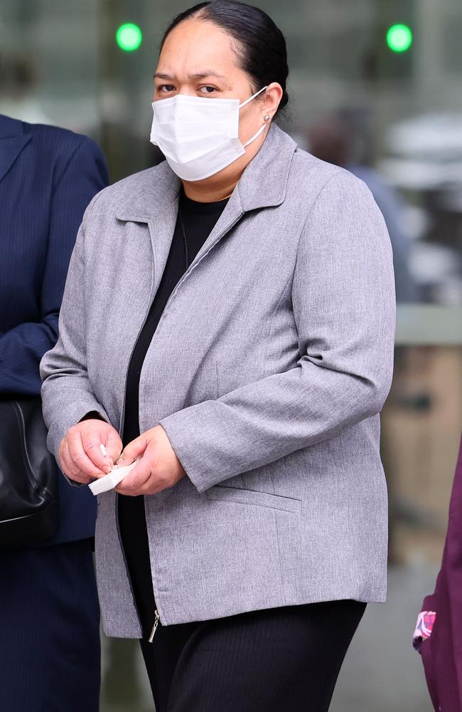 BRISBANE, AUSTRALIA - NewsWire Photos JUNE 2, 2025: Arden George, the wife of deceased Toro George, outside the Brisbane Supreme Court. Picture: NewsWire/Tertius Pickard