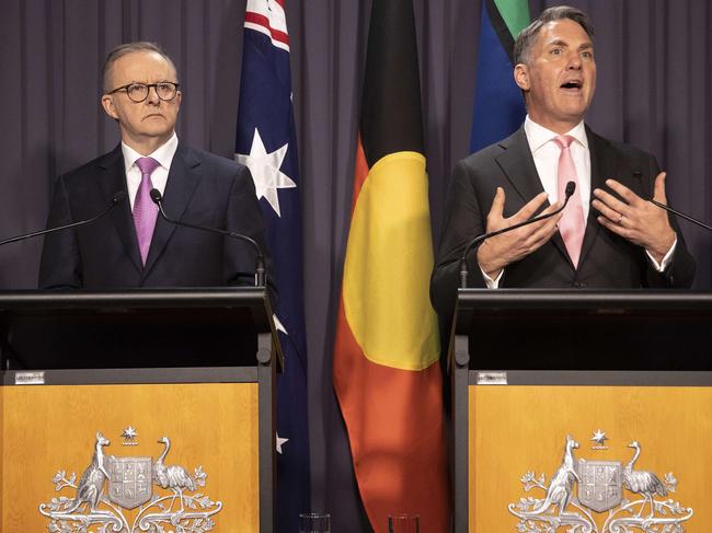 Prime Minister Anthony Albanese (left) and Defence Minister Richard Marles