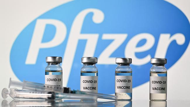 Pfizer sharply increased its 2021 projection for revenues tied to its Covid-19 vaccine, forecasting the delivery of 500 million more doses compared with earlier expectations. Picture: AFP