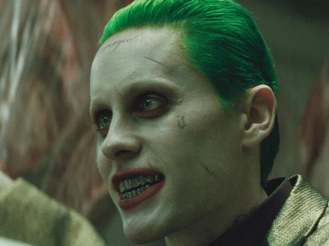 **REVIEW USE ONLY**Jared Leto, right, as "The Joker" in a scene from Suicide Squad.