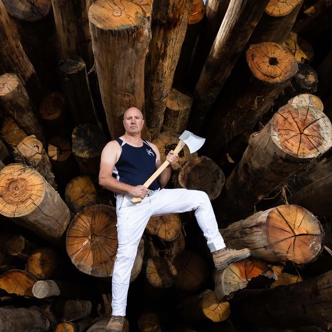 Victorian Axemen’s Association president Brad Meyer. Picture: Jason Edwards